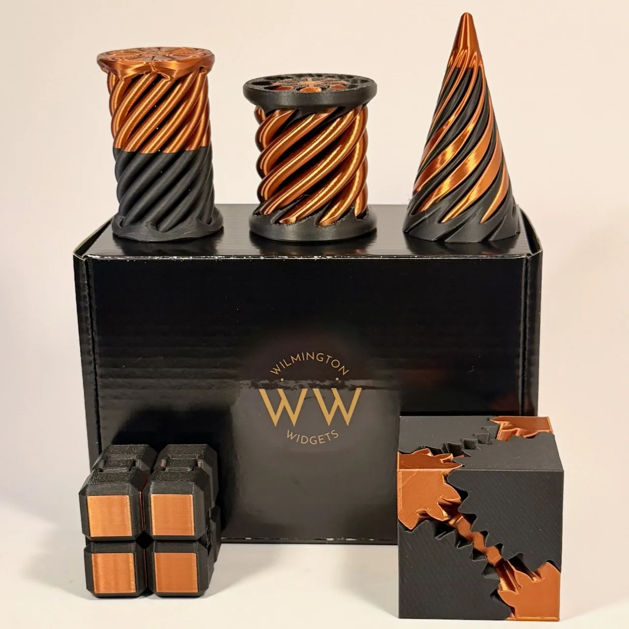 The Copper 5-Pack staged with its box