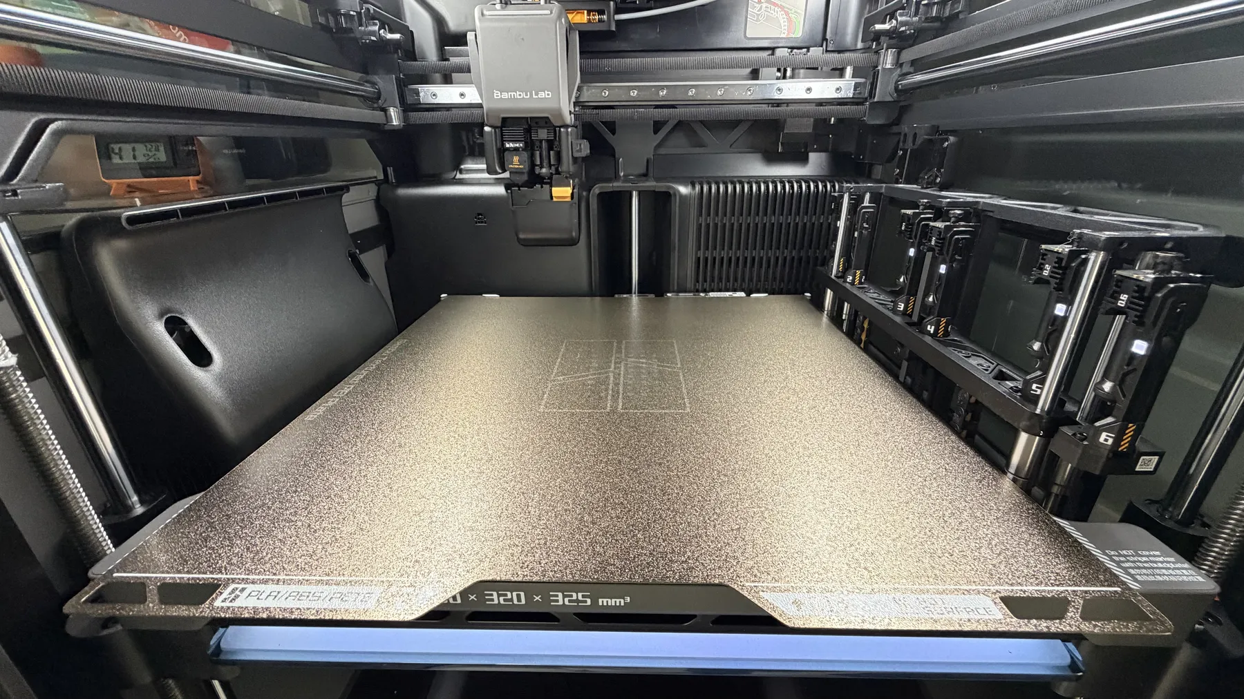 Inside the print chamber at the Wilmington Widgets workshop